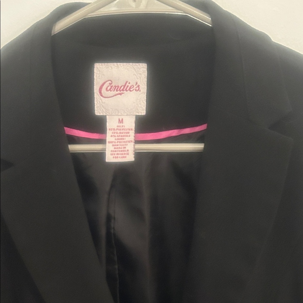 Candie's Black Jacket with Pink Accent Trim